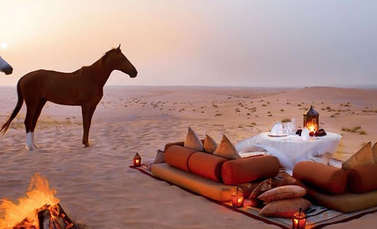 private romantic dune dinner riyadh